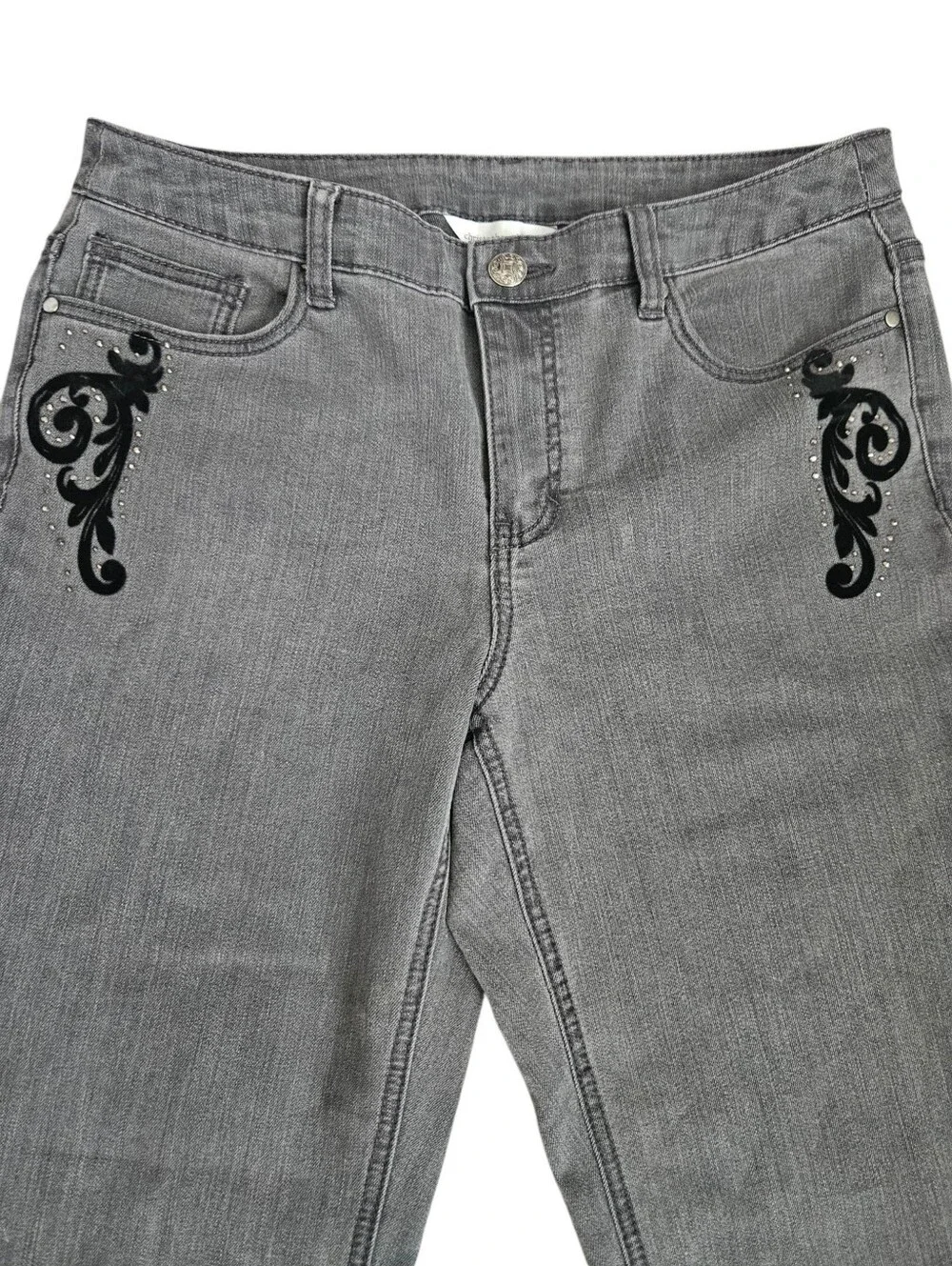 Christopher & Banks Lot Of 2 Women Straight Leg Jeans Sz 8 Casual Mature Classic